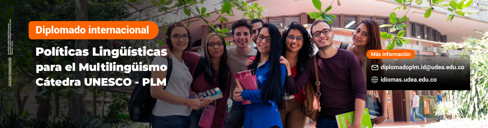 En fondo azul unas banderas y el texto 10 Seminario de Desarrollo Profesional para Docentes de Lenguas Extranjeras