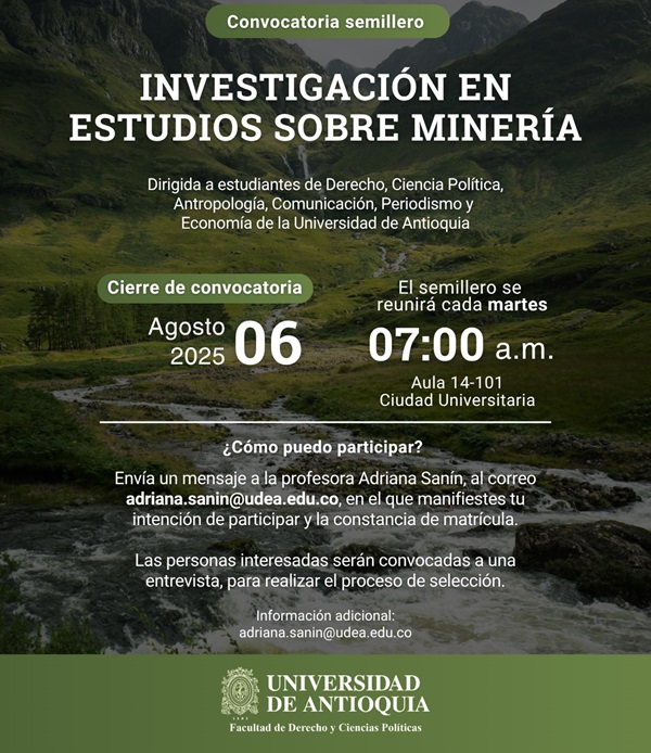 Afiche semillero investigación minería Afiche semillero investigación minería