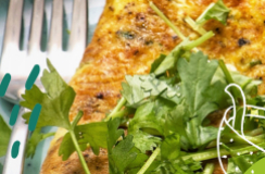 Omelette de tomate y espinaca