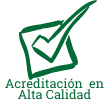 Logo de acreditación en alta calidad
