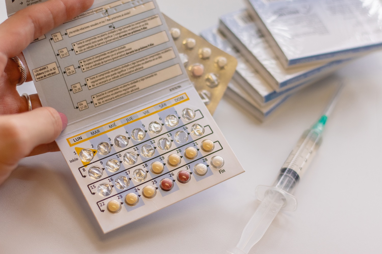 Pastillas e inyección anticonceptiva