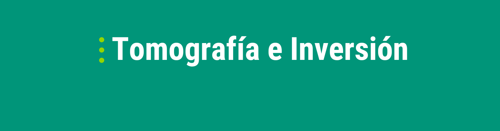 Tomografía e inversión